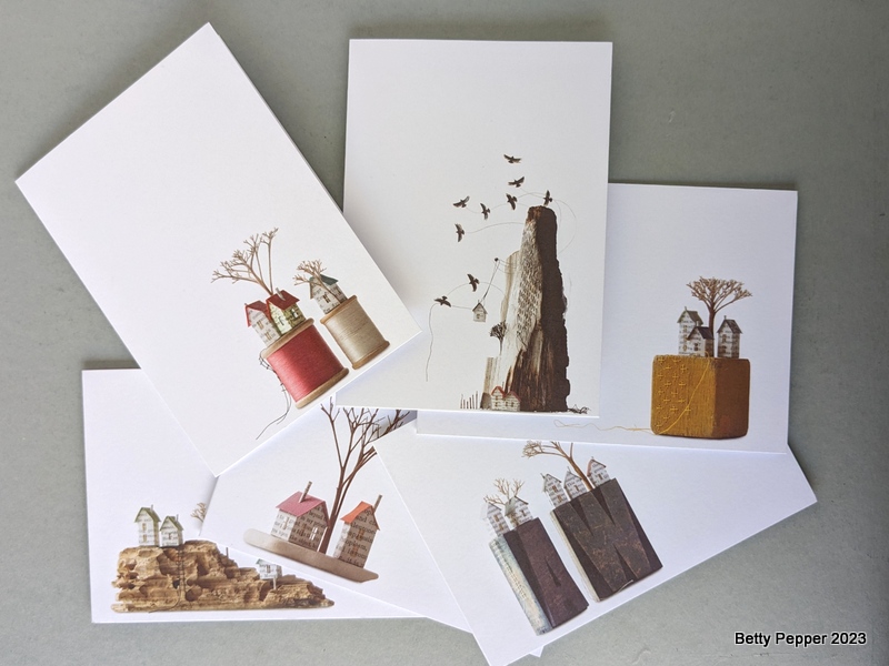 Set of 6 'Living on the Edge' Greeting Cards